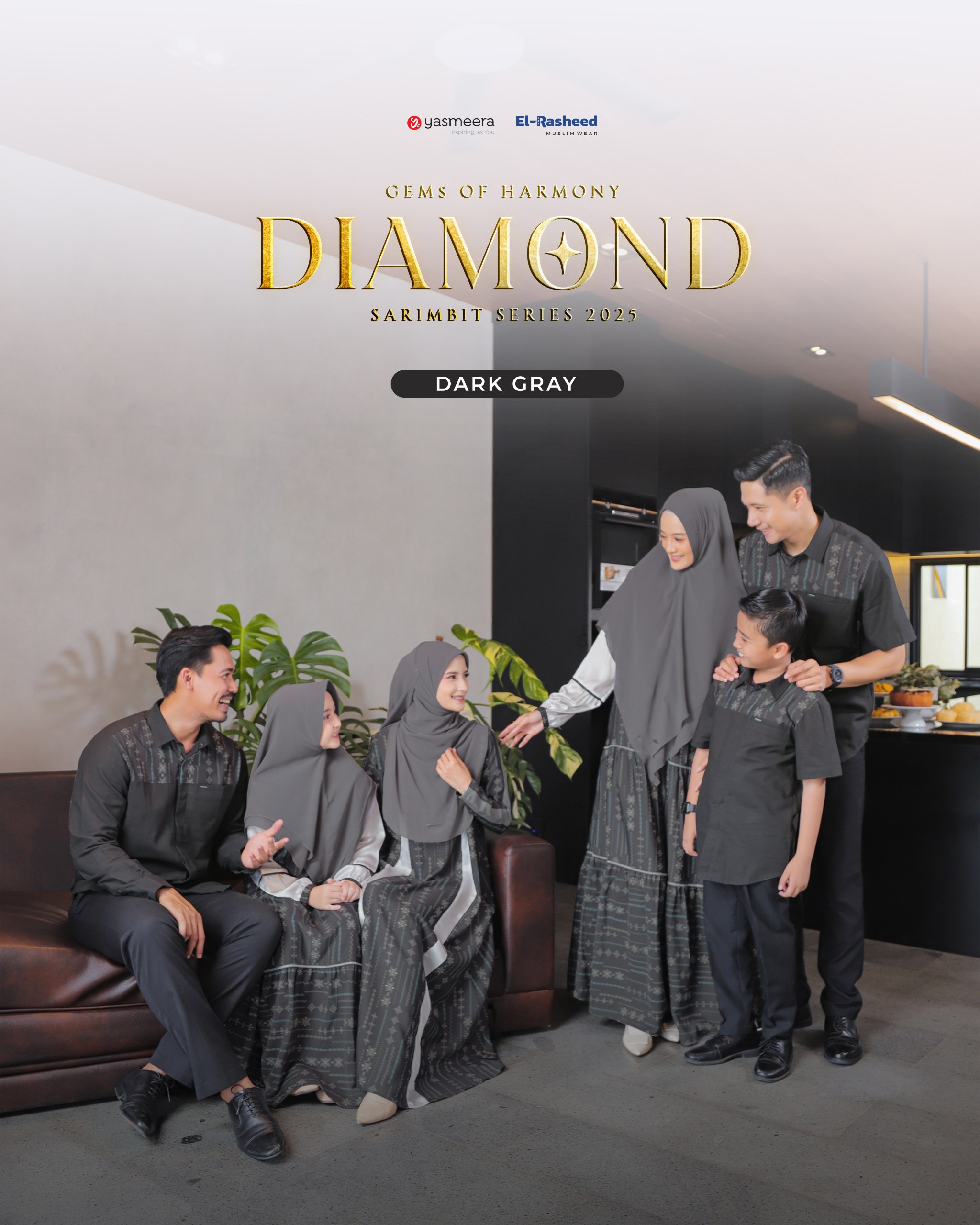 Yasmeera - SARIMBIT 2025 DIAMOND SERIES WARNA DARK GRAY thumb 8
