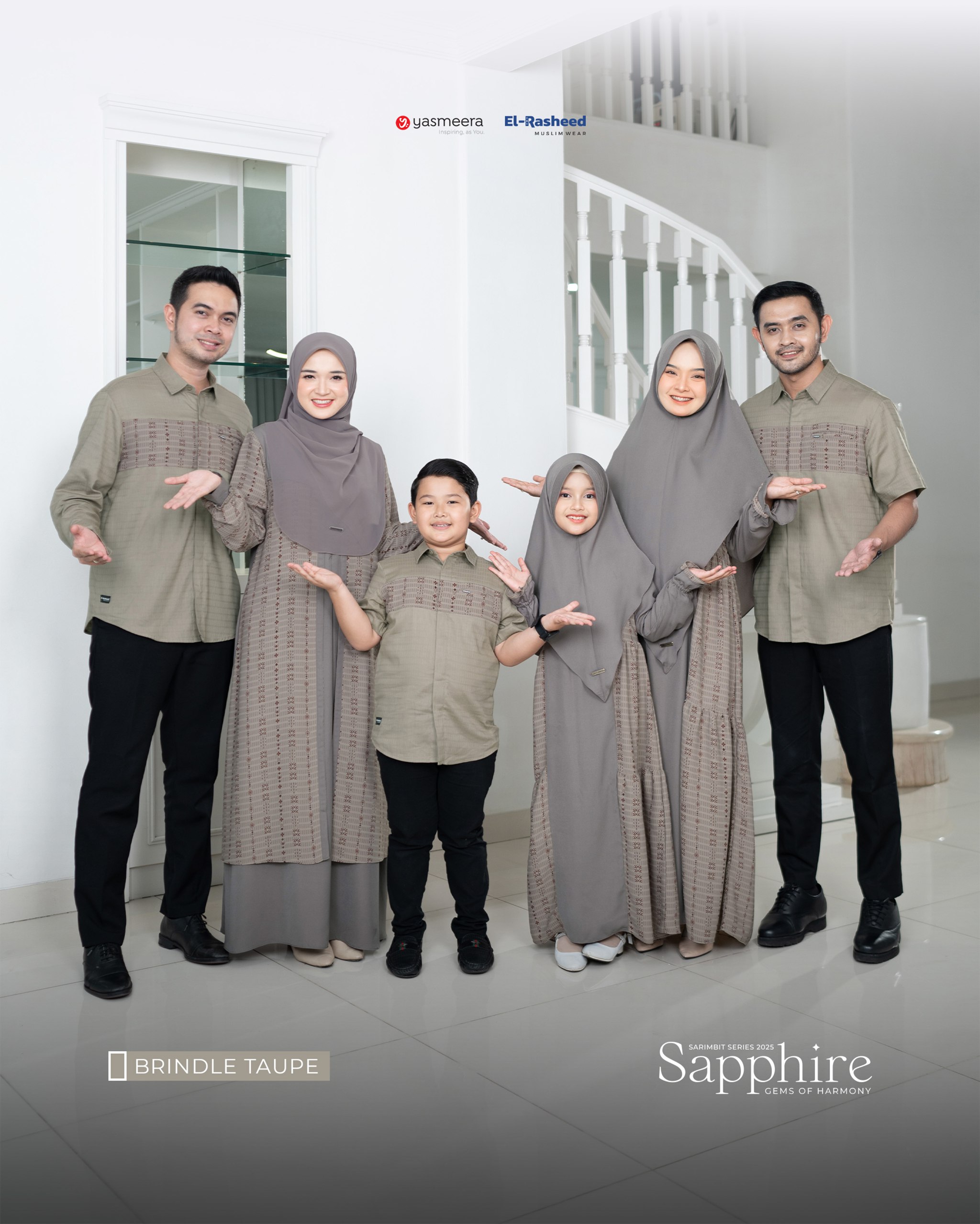 Yasmeera - SARIMBIT 2025 SAPPHIRE SERIES WARNA BRINDLE TAUPE thumb 9