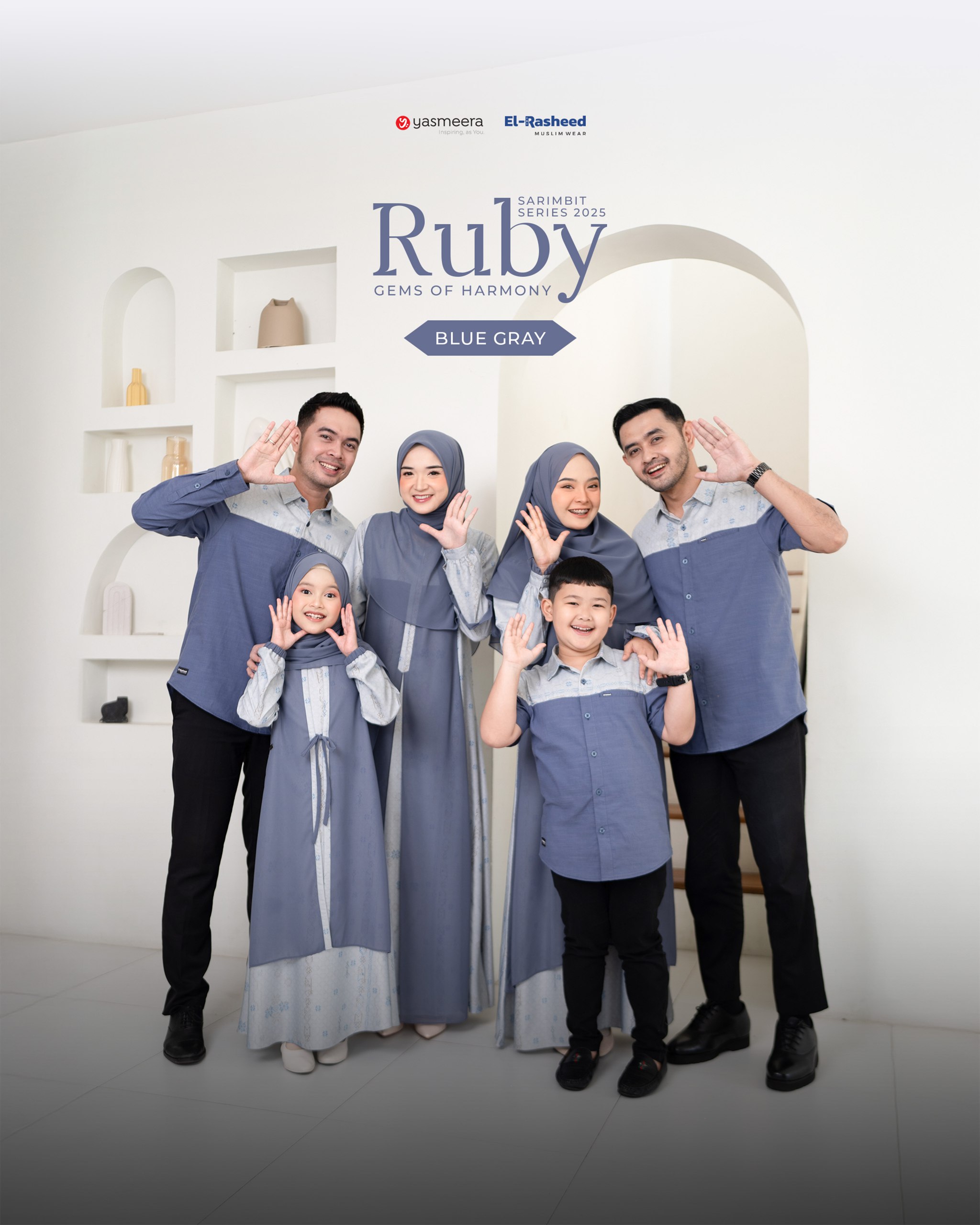 Yasmeera - SARIMBIT 2025 RUBY SERIES WARNA BLUE GRAY thumb 8
