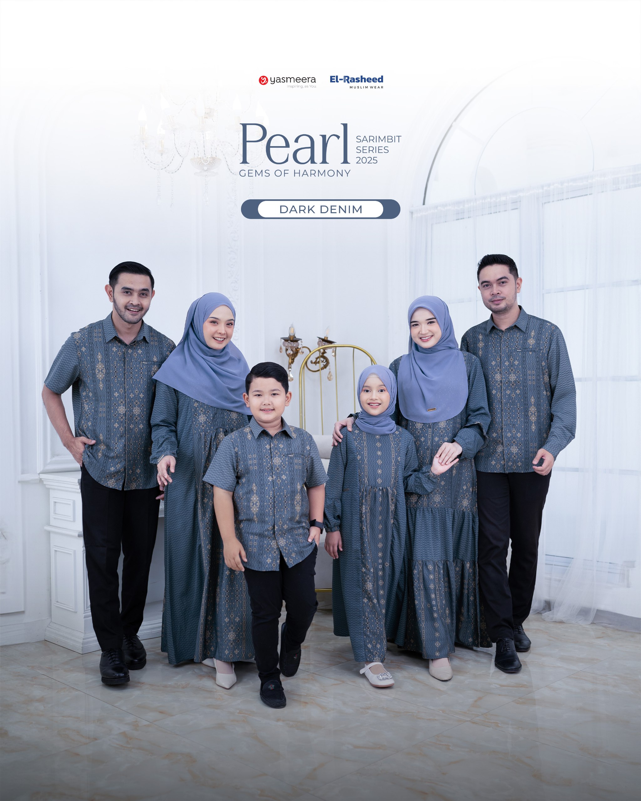 Yasmeera - SARIMBIT 2025 PEARL SERIES WARNA DARK DENIM thumb 9