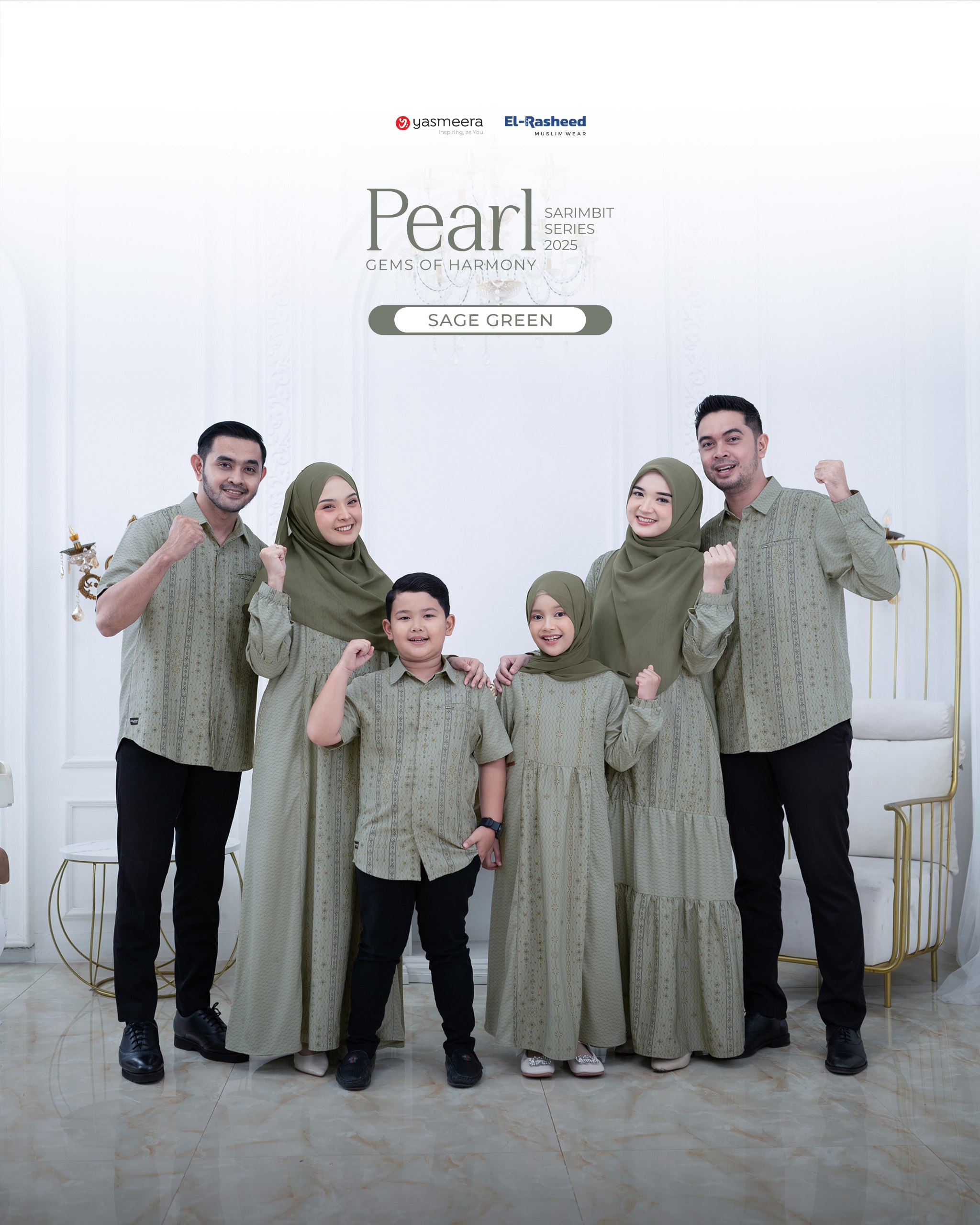 Yasmeera - SARIMBIT 2025 PEARL SERIES WARNA SAGE GREEN thumb 9