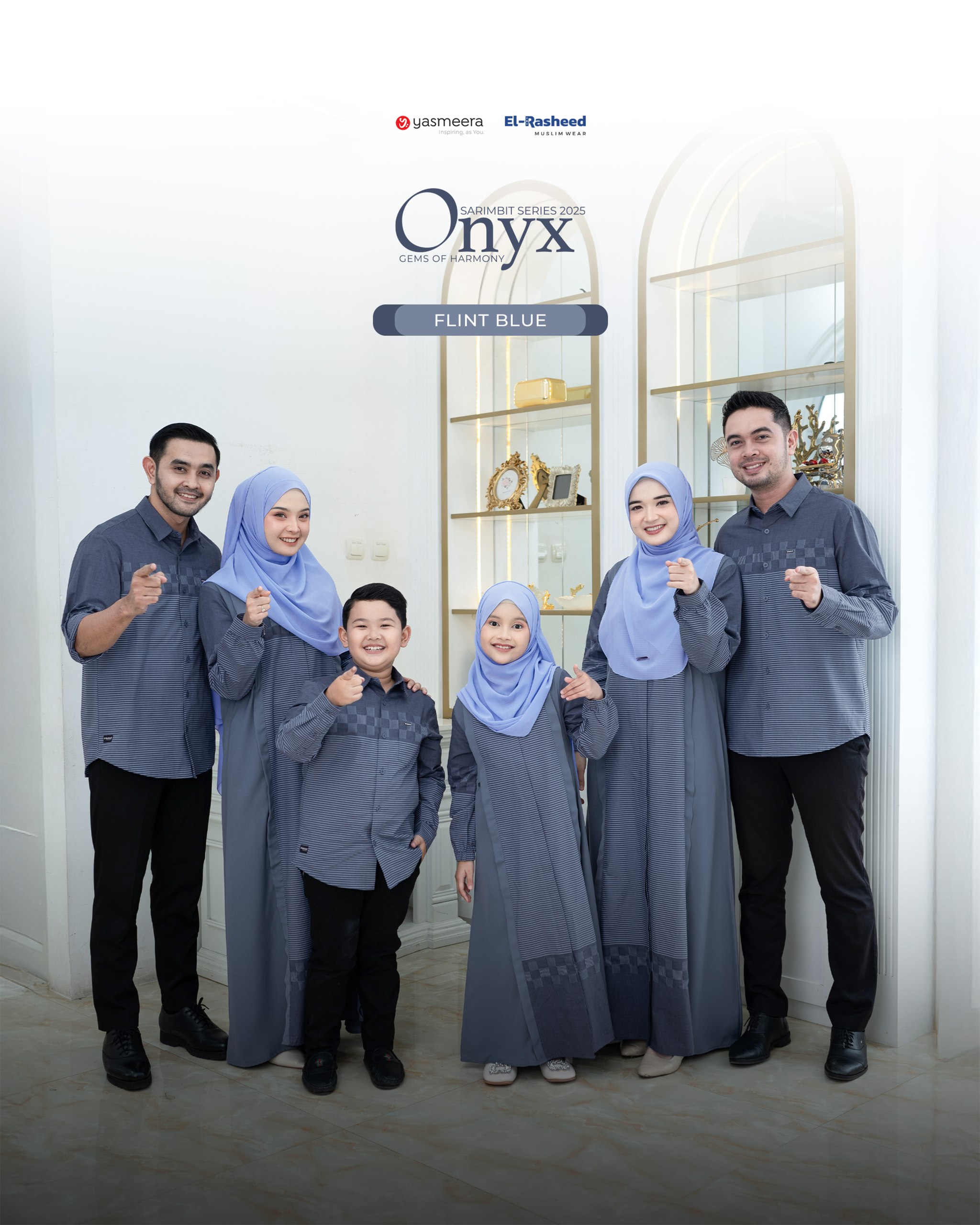 Yasmeera - SARIMBIT 2025 ONYX SERIES WARNA FLINT BLUE thumb 7