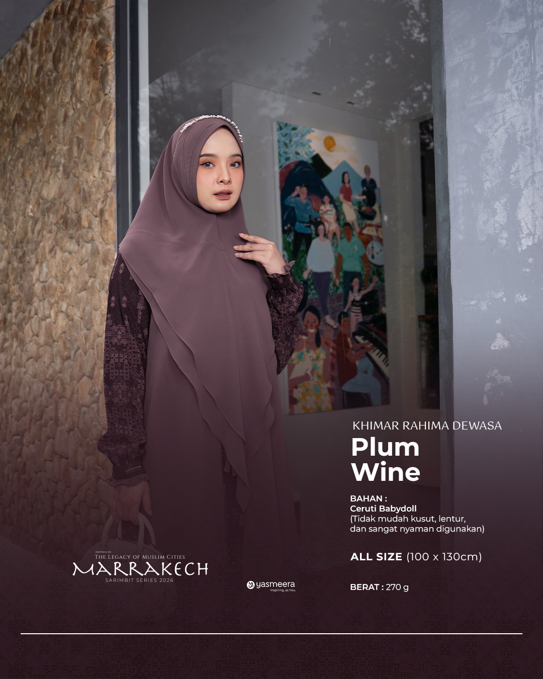 Yasmeera - KHIMAR & PASHMINA SARIMBIT 2026 (MARRAKECH) thumb 7
