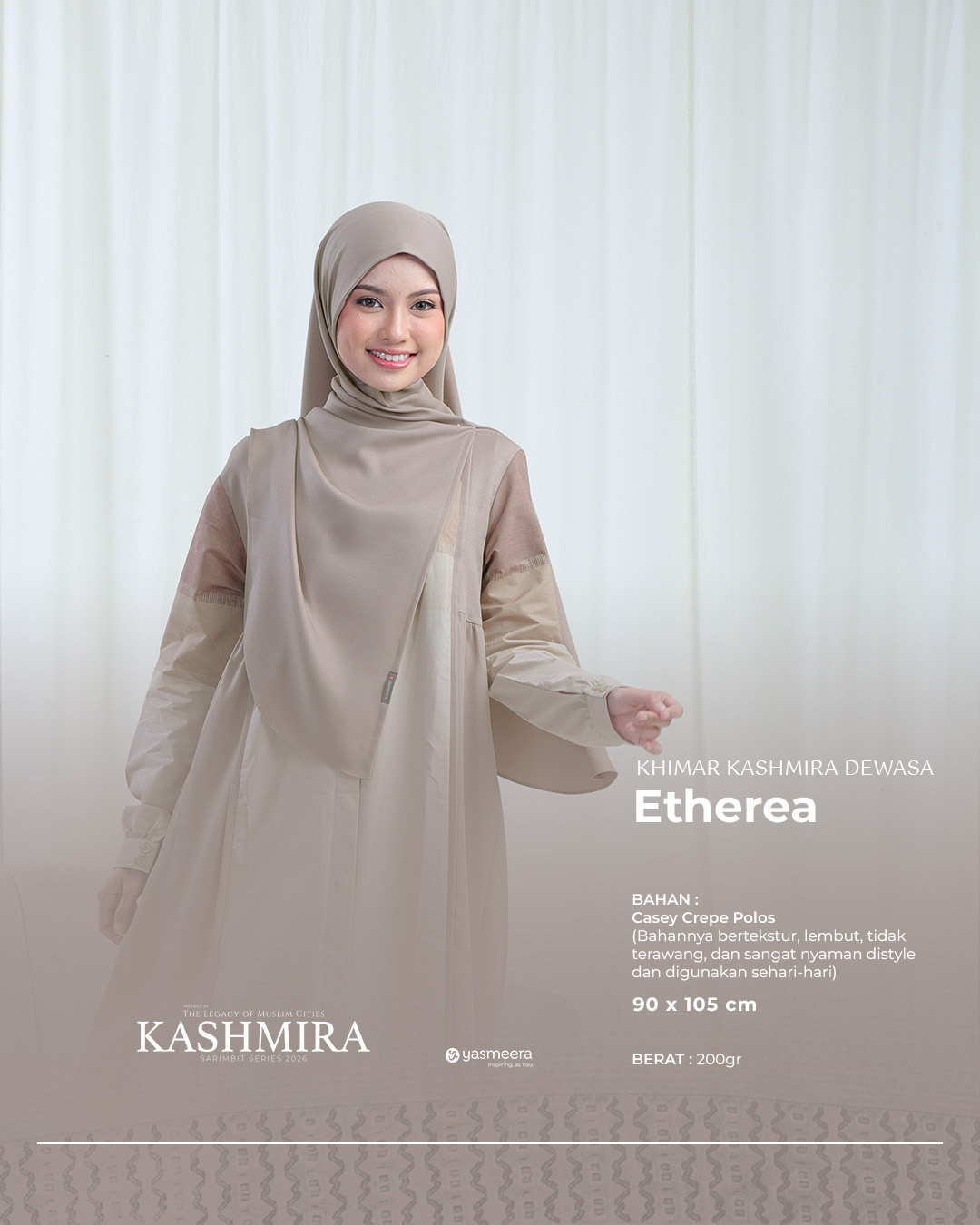 Yasmeera - KHIMAR KASHMIRA PASANGAN SARIMBIT 2026 (KHASMIRA) thumb 7