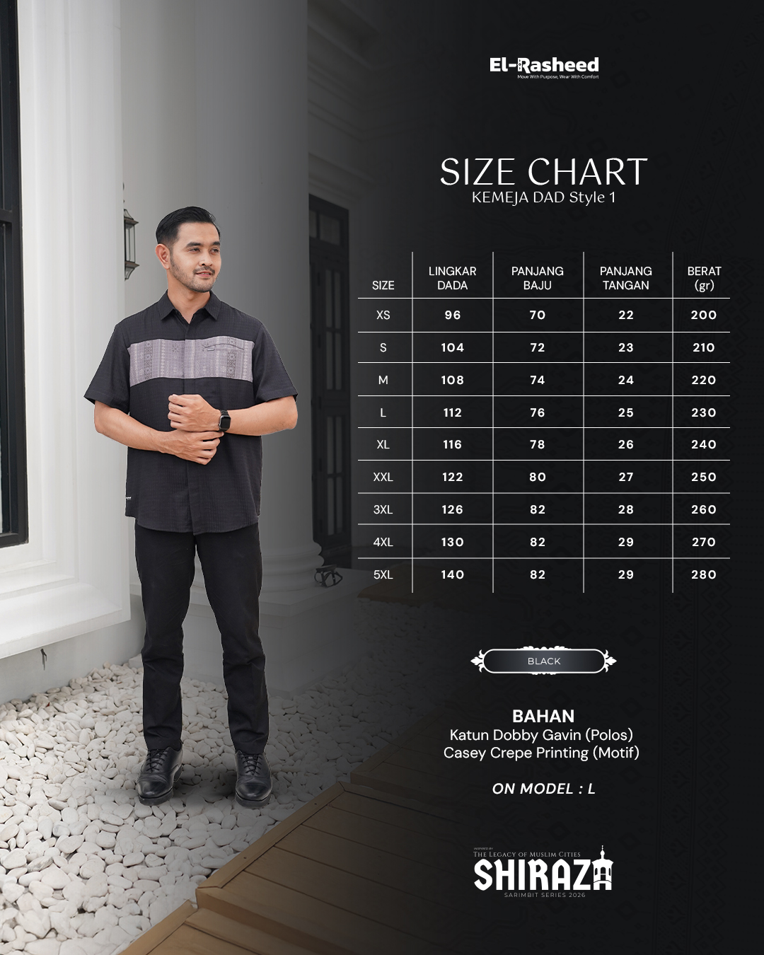 Yasmeera - KEMEJA SHIRAZA LENGAN PENDEK DEWASA GRADE B thumb 32
