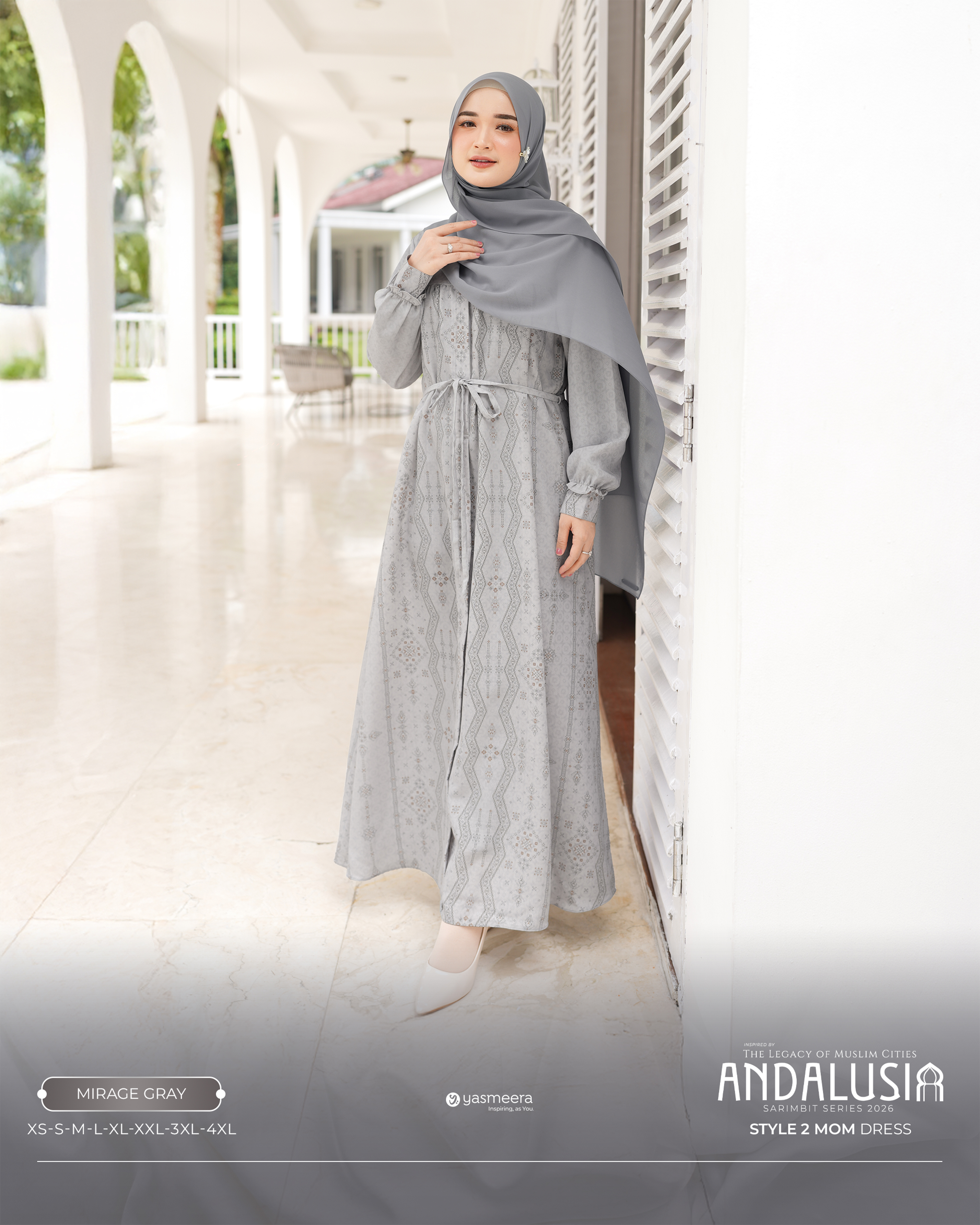 Yasmeera - GAMIS ANDALUSIA STYLE 2 DEWASA GRADE B