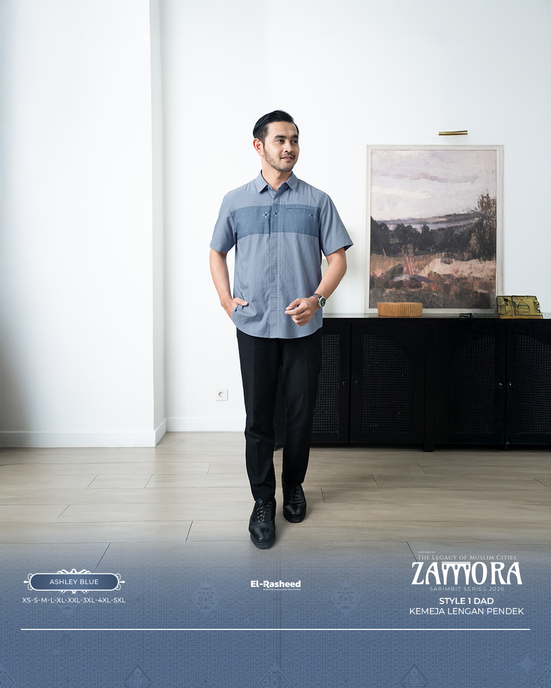 Yasmeera - KEMEJA ZAMORA LENGAN PENDEK DEWASA GRADE B thumb 2